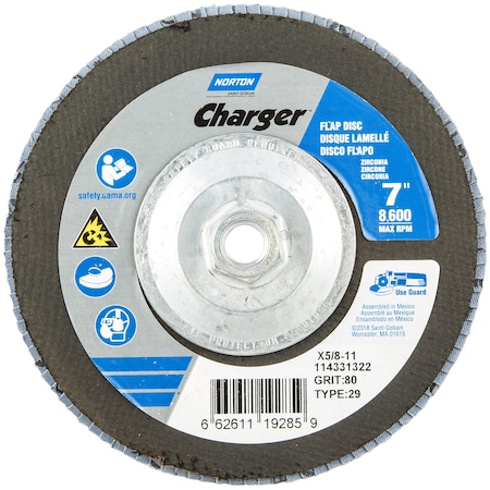 Norton Co 7X 5/8-11 CHARGER FLAP DISC 80G NR19285